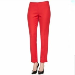 Lafayette 148 Bleeker Cropped Red Pants